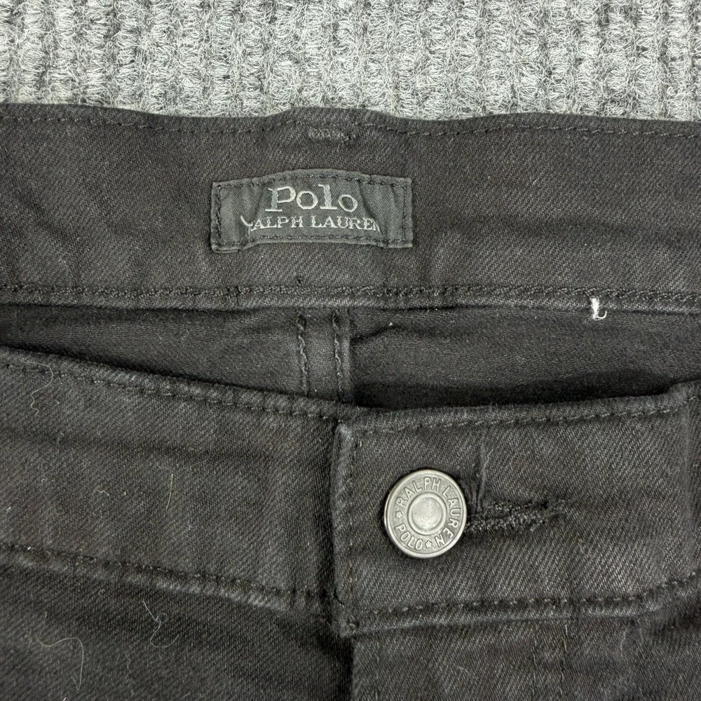 Polo Ralph Lauren The Varick Slim Straight Leg Jeans Mens 42x30 Black Denim EUC